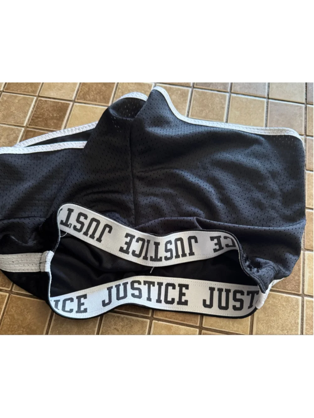 Girls Justice Black & White Athletic Shorts Size 10